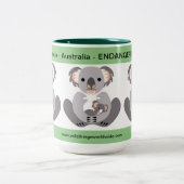 Cuddly KOALA – オーストラリアの野生生物 – 自然 ツートーンマグカップ (中央)