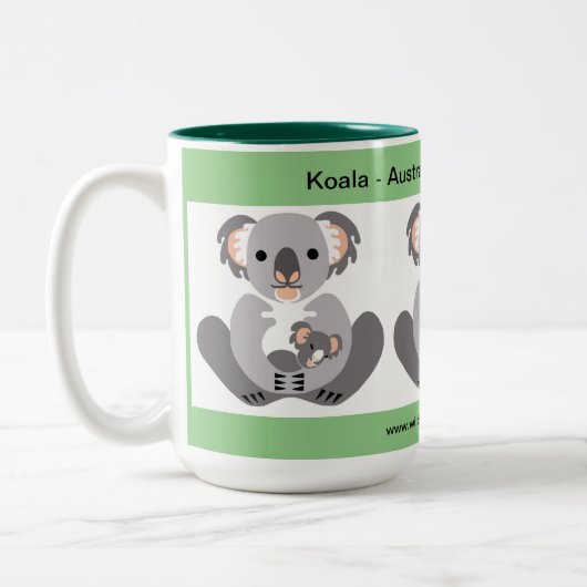 Cuddly KOALA – オーストラリアの野生生物 – 自然 ツートーンマグカップ (左)