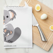 Cuddly KOALA – 保護 – 絶滅危惧動物 キッチンタオル (四つ折り)