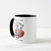 Cuddly lemur holding love arrows - sip of love  マグカップ (正面左)
