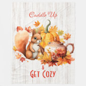 Cudle Up & Get Cozy -秋 フリースブランケット (正面)