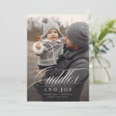 Cudles and Joy Family Babys最初の写真クリスマス シーズンカード (スタンド正面)