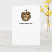 Cudling Hedgehogsアニバーサリーカード カード (黄色い花)