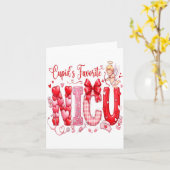 Cuds Favorite Nurse Nicu Valentines Day Shirt Nurs カード (黄色い花)