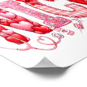 Cuds Favorite Nurse Nicu Valentines Day Shirt Nurs ポスター (角)