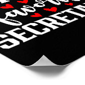 Cud's Favorite Secretary Cute Heart Valentine's Da ポスター (角)