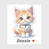 Cuenessオーバーロードかわいい子猫 シール (シート)
