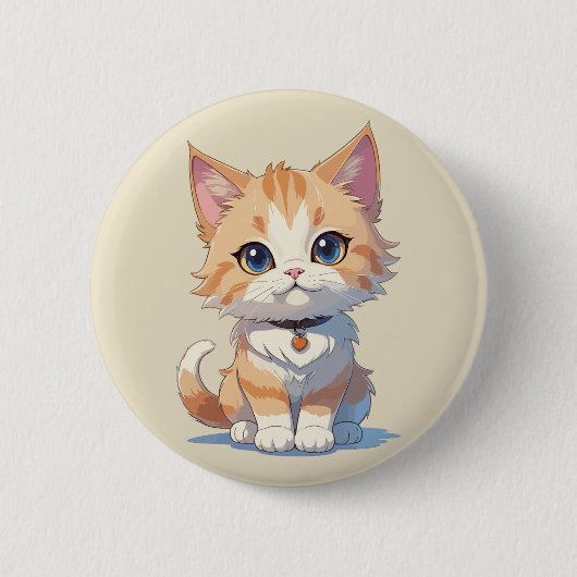 Cuenessオーバーロードかわいい子猫 缶バッジ (正面)
