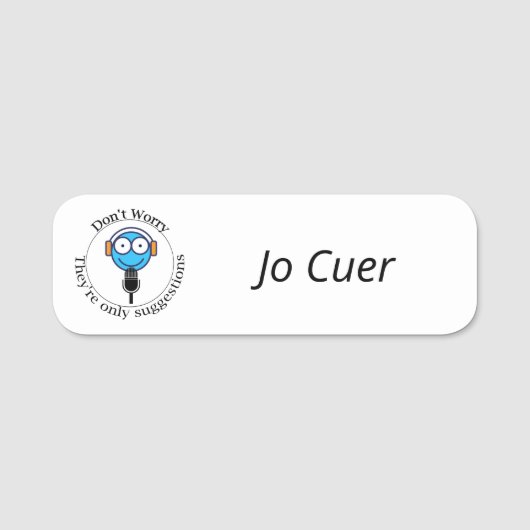 Cuer Name Badge (They're only suggestions) 名札 (正面)