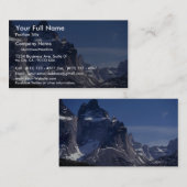 Cuernos山、パタゴニア、アルゼンチン 名刺 (正面/裏面)