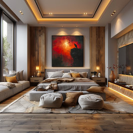 Cuervo Solitario: El Abrazo Ardiente del Atardecer ポスター