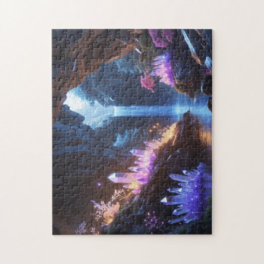 Cueva de cristal con cascada mágica ジグソーパズル (縦)
