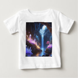 Cueva de cristal con cascada mágica ベビーTシャツ