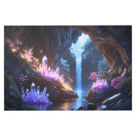 Cueva de Cristal con Cascada Mágica メタルプリント