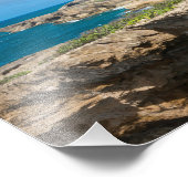 Cueva del Indioの沿岸の崖とビーチ フォトプリント (角)