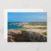 Cueva del Indioの沿岸の崖とビーチ ポストカード (正面/裏面)