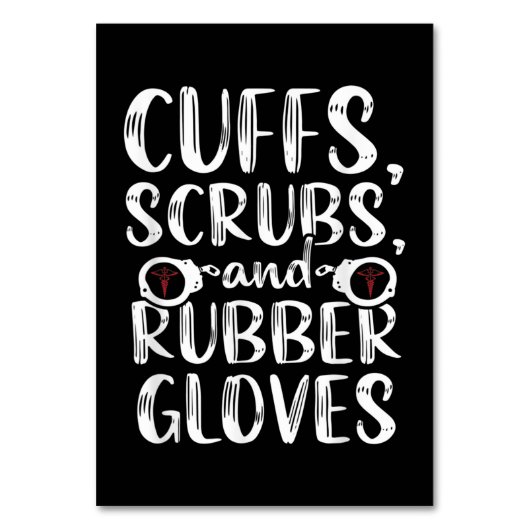 Cuffs Correctional Nurse RN Prison Nursing Medical テーブルナンバー (正面)