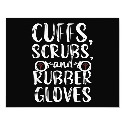 Cuffs Correctional Nurse RN Prison Nursing Medical フォトプリント (正面)