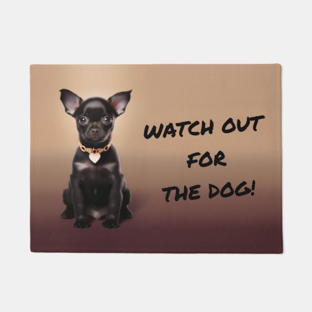 ¡Cuidado con el perro! / Beware of the dog! ドアマット (正面)