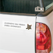CUIDADO! EU FREIO PARA ANIMAIS!!! バンパーステッカー (トラック上)
