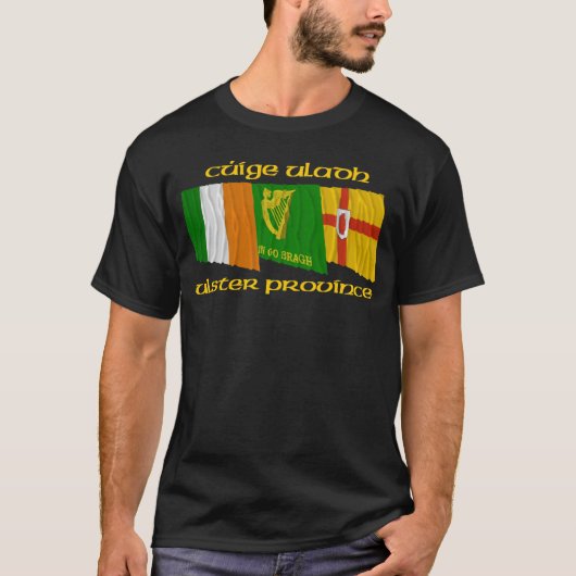 Cúige Uladh (アルスターの地域)の旗 Tシャツ (正面)