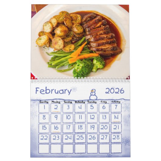 Cuisine Calendar 2023 カレンダー (2月 2026)