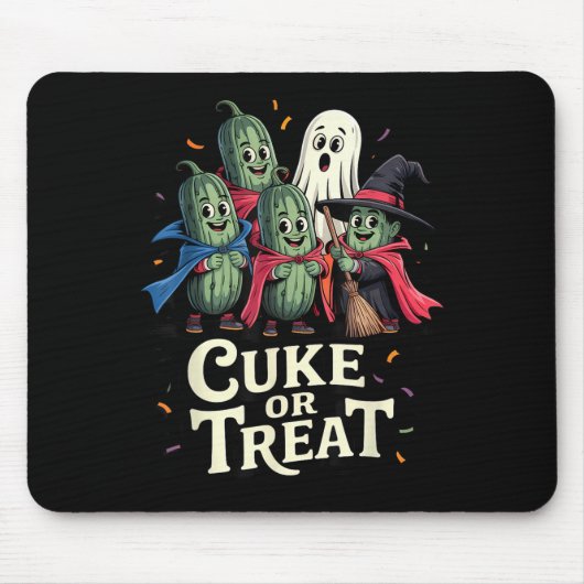 Cuke Or Treat – Funny Halloween Cuber Costume  マウスパッド (正面)