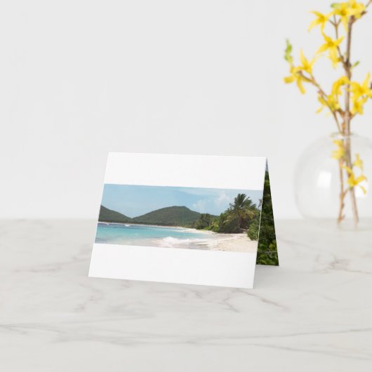 Culebraのフラメンコのビーチプエルトリコ カード (黄色い花)