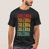 Culebra County Puerto Rico Rainbow Text Design Tシャツ (正面)