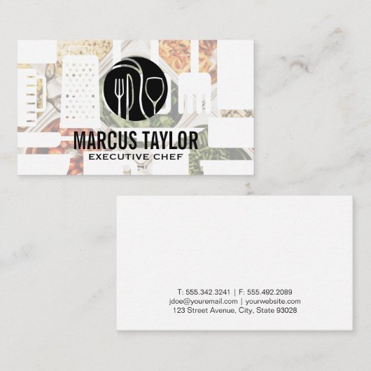 Culinary Arts | Chef | Cooking | Restaurant 名刺 (正面/裏面)