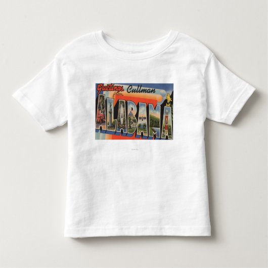 Cullman、アラバマ-大きい手紙場面 トドラーTシャツ (正面)