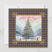 Culloden Ancient  Scottish Tartan Christmas シーズンカード (正面)