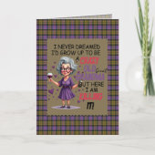 Culloden Ancient Scottish Tartan Humorous Birthday カード (正面)
