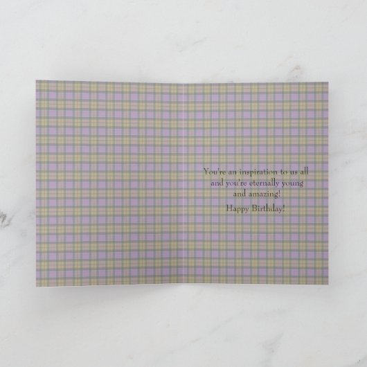 Culloden Ancient Scottish Tartan Humorous Birthday カード (内部)