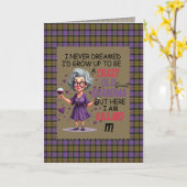 Culloden Ancient Scottish Tartan Humorous Birthday カード (黄色い花)