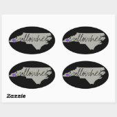 Cullowheeの4のNCのステッカーセット 楕円形シール (シート)