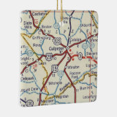 Culpeper VAヴィンテージマップ セラミックオーナメント (右)