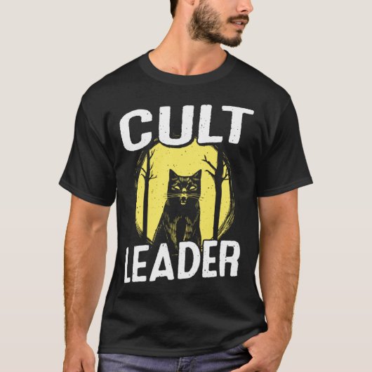 Cult Leader Cat Satanic Baphomet Occult Witchcraft Tシャツ (正面)
