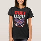 Cult Leader Cat Satanic Witchcraft Baphomet Occult Tシャツ (正面)