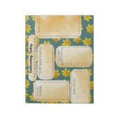 Cultivating Today Desk – Daily Intention Daffodil ノートパッド (回転)