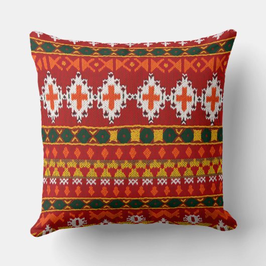 Cultural Christmas Geometric Festive  クッション (裏面)