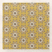 Cultural Mandala Design ガラスコースター (正面)