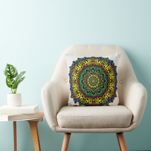 Cultural Mandalas with Geometric Patterns クッション (椅子)