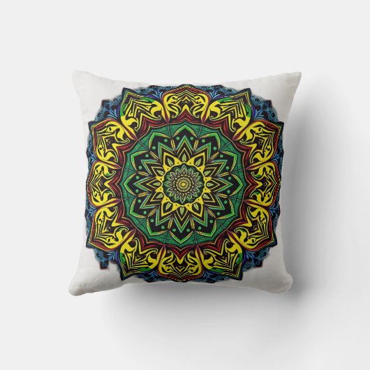 Cultural Mandalas with Geometric Patterns クッション (裏面)