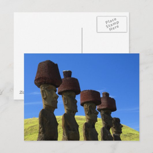 Cultural statues, Easter Island, Polynesia ポストカード (正面/裏面)