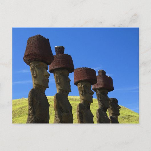 Cultural statues, Easter Island, Polynesia ポストカード (正面)