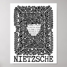 CULTUREは危険哲学にある引用文Nietzsche ポスター