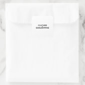 Culture Is Gaslighting Minimalist Typographic  スクエアシール (バッグ)