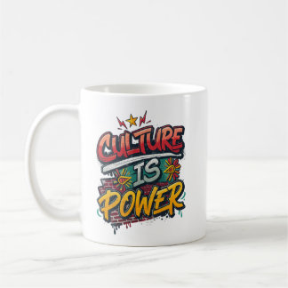 Culture Is Power Black History Month Black コーヒーマグカップ