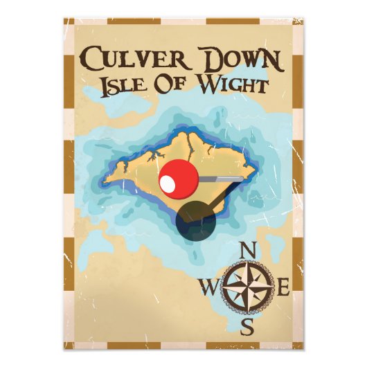 Culver Down Isle of wight England旅行ポスター フォトプリント (正面)